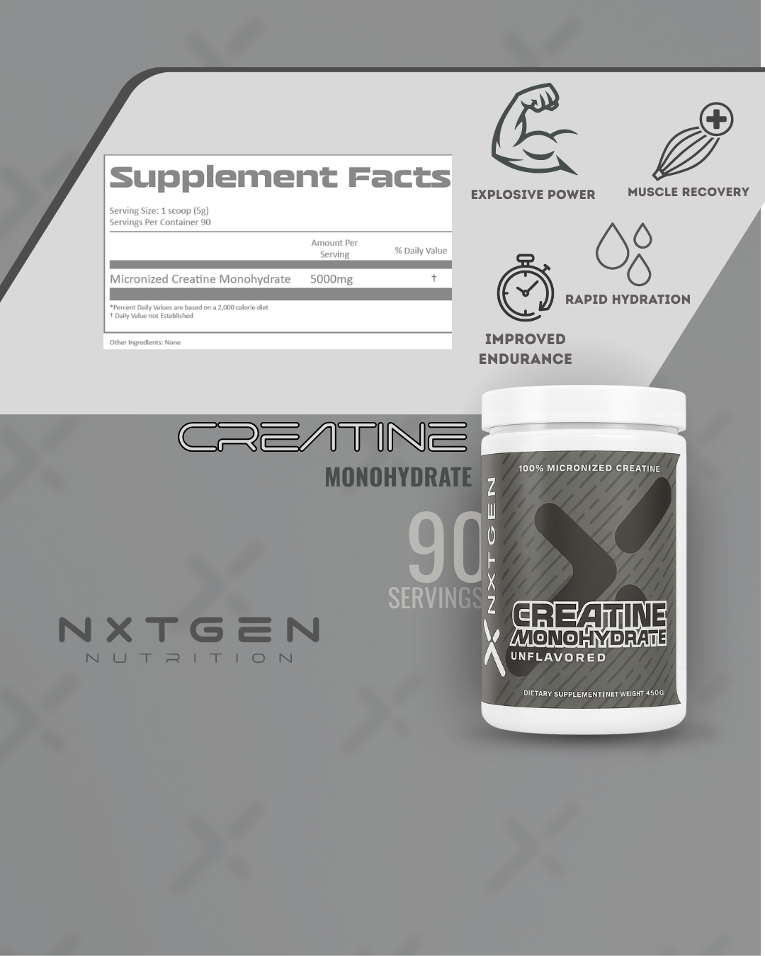 Creatine Monohydrate (90 Servings)