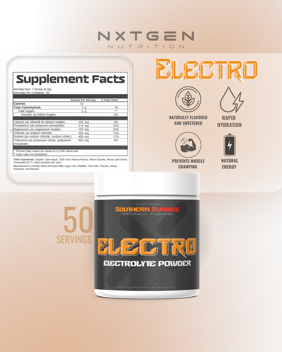 Electro: Performance Electrolytes (50 Servings)