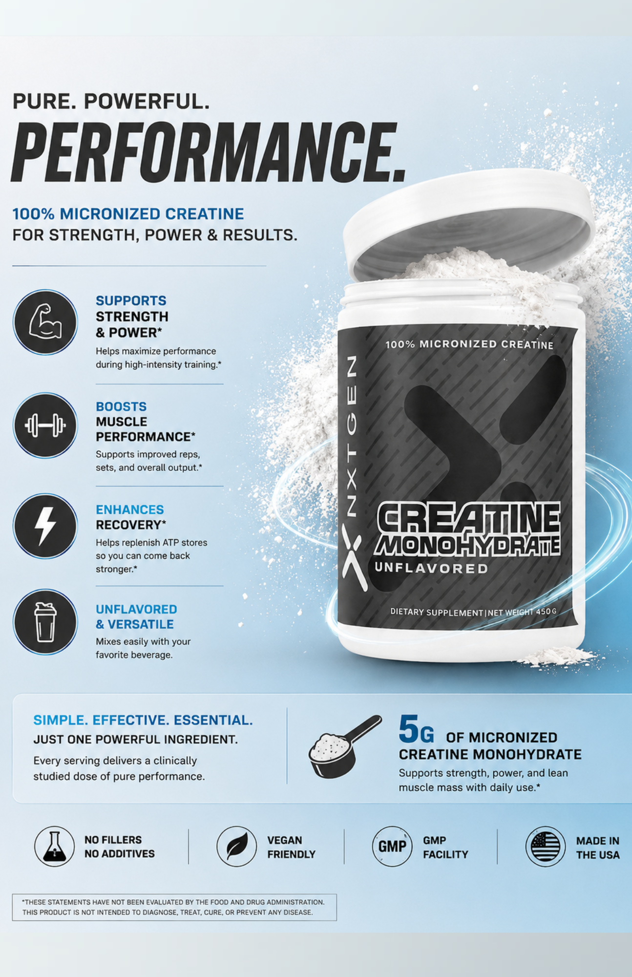 Creatine Monohydrate (90 Servings)